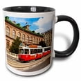 thumbnail image 1 of 3drose, Cable Car, Ringstrasse of Vienna, Austria - Eu03 Mgl0039 - Miva Stock, 15oz Two-tone Black Mug, 1 of 6