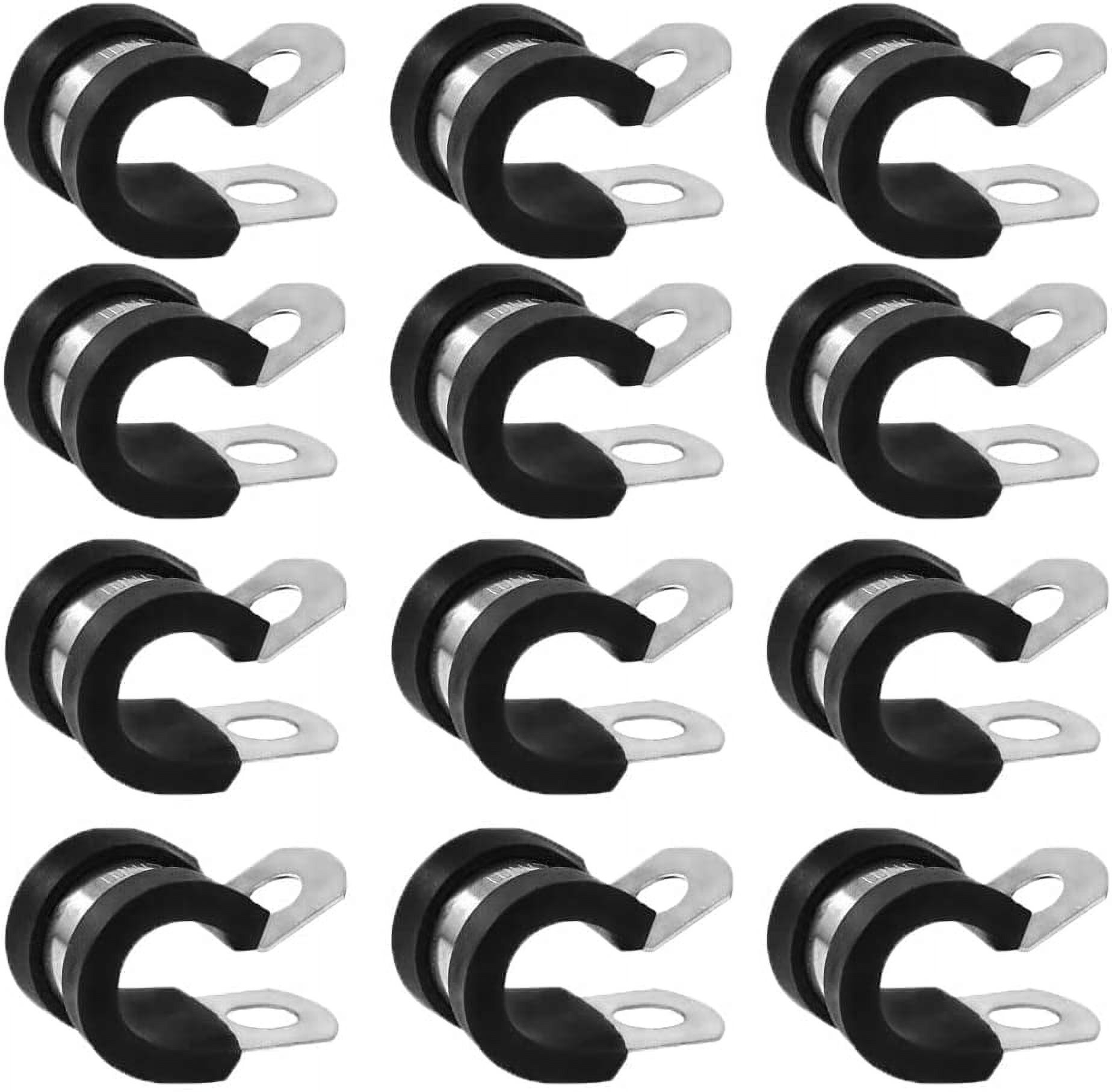 Cable Clamps, Stainless Steel Rubber Pipe Clamp for Pipe and Wire