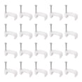 thumbnail image 1 of Cable Clips, 100 Pack 14mm Nail in Cable Clips Circle Cable Clamps Cable Tacks Cord Clips, 1 of 6