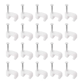 Cable Clips, 100 Pack 7mm Nail in Cable Clips Circle Cable Clamps Cable Tacks Cord Clips