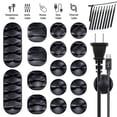 thumbnail image 1 of Cable Clips,26 Pack Black Adhesive Cord Holders & Reusable Cable Ties, Ideal Cable Cords Management for Organizing Cable Wires-Home, Office, Car, Desk Nightstand -Black, 1 of 9