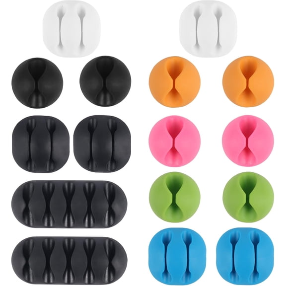 Cable Clips, Desk Cable Drop, Desk Wire Clips for All Your Computer, Electrical, Charging or Mouse Cord