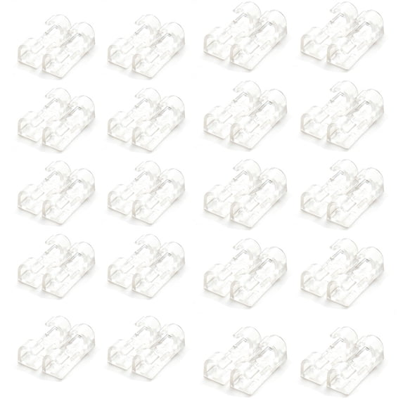 Cable Clips with Strong Self-Adhesive, Cable Management TV PC Wire Holder Sticky Tidy and Organizer Cord and Wires - 40 Pcs - Mixed colors