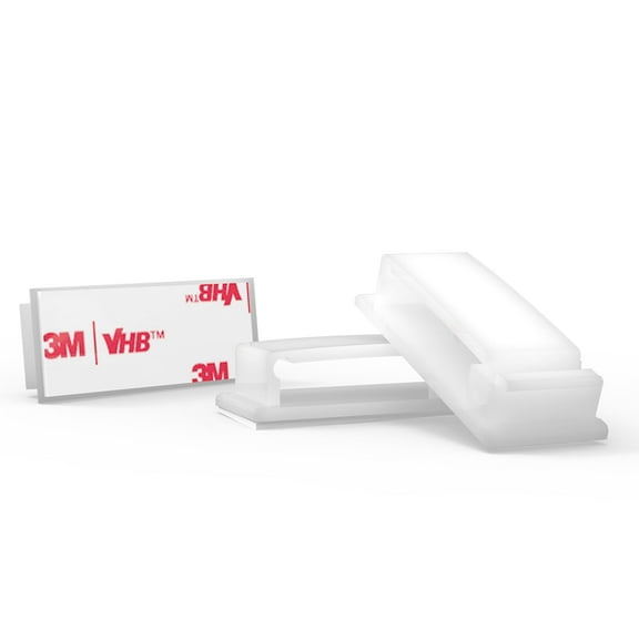 Cable Clips with Strong Self-Adhesive, XIAOXI Multipurpose Wire Clamps for Cable Management and Cable Runs, TV PC Wire Holder Sticky Tidy - 20pcs (White)