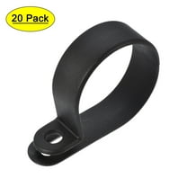 Cable Clips Wire Holder R Type Clamp 30mm Fastener for Home Office Cords Management Black 20Pcs