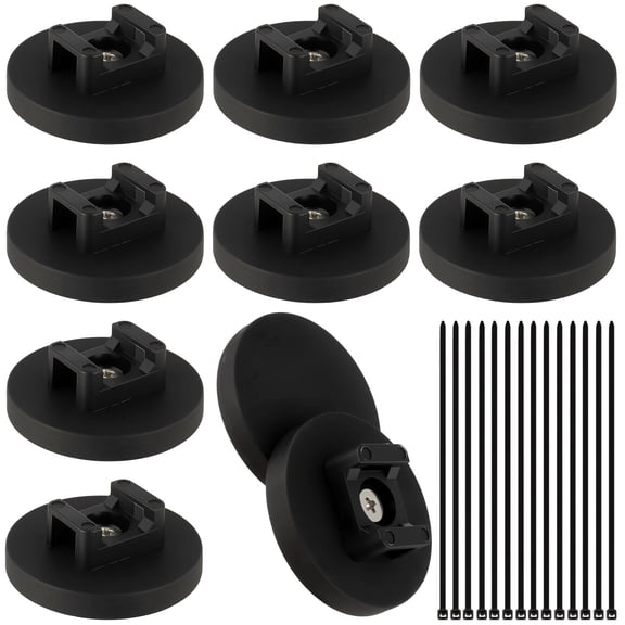 Cable Clips Zip Tie Mount Base, Include 20 Pcs 20mm Magnetic Wire Cable Holders with 100 Pcs Heavy Duty Zip, Multipurpose Cable Ties Management Base for Wire, Black