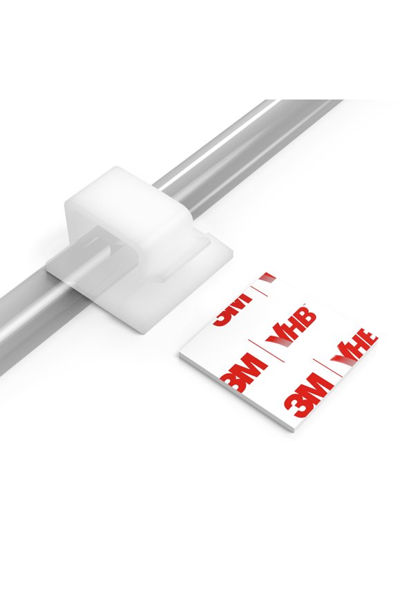 Cable Clips with Strong Self-Adhesive, XIAOXI R Shape Cable Management TV PC Wire Holder Sticky Tidy and Organizer Cord and Wires - 20 Pcs (White)