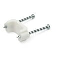 thumbnail image 1 of Cable Clips with Two Steel Nails, White - Medium - Pack of 100, 1 of 1