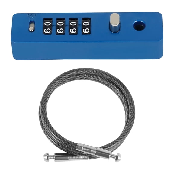 Cable Combination Lock Zinc Alloy 4-Digit Cable Rope Password Lock with Wire Rope Luggage Portable Wire Padlock Resettable Bicycle Safety Cable Lock for Cabinet Handle Gym Lockers