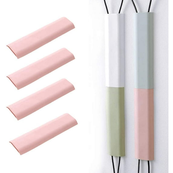 Cable Concealer White Adhesive Hides TV Cords 4X 11 inch White Cable Raceways Can Be Fit Together to Any Length for Home Theater, TV and Office