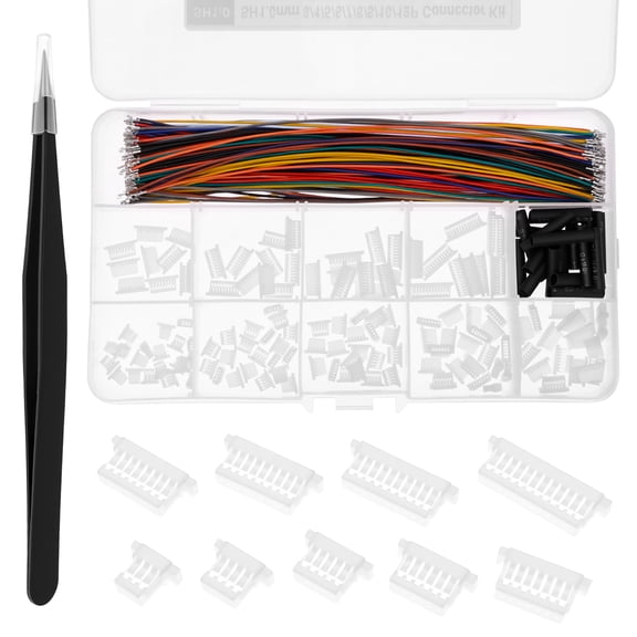 Cable Connector Kit SH1.0 Connectors and Pre Crimped Cables for Bluetooth Modules Precision Pre Crimped Cable and Connector Kit Compatible with Drone Flight Controller