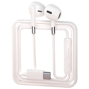 Cable Control Earbud Corded Headphones Sound Control for 3.5mm or Type C Interfaces Phones Tablets
