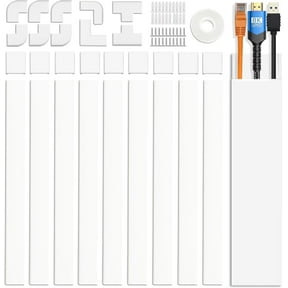 Cable Cover Wall - Cord Hiders for TV on Wall, 157 Inches Cable Cover Channel, White