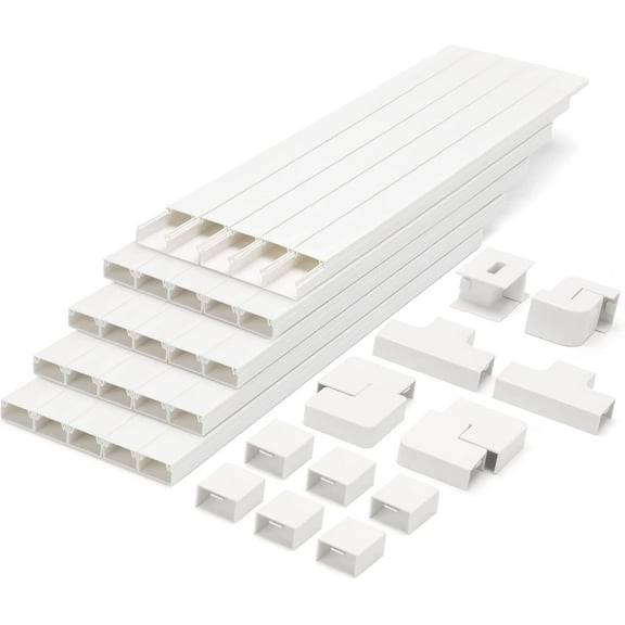 Cable Covers for Cords on Wall-392.5in Wire Hider for TV on Wall, White Cable Concealer, 25 x L15.7in W0.95H 0.55in