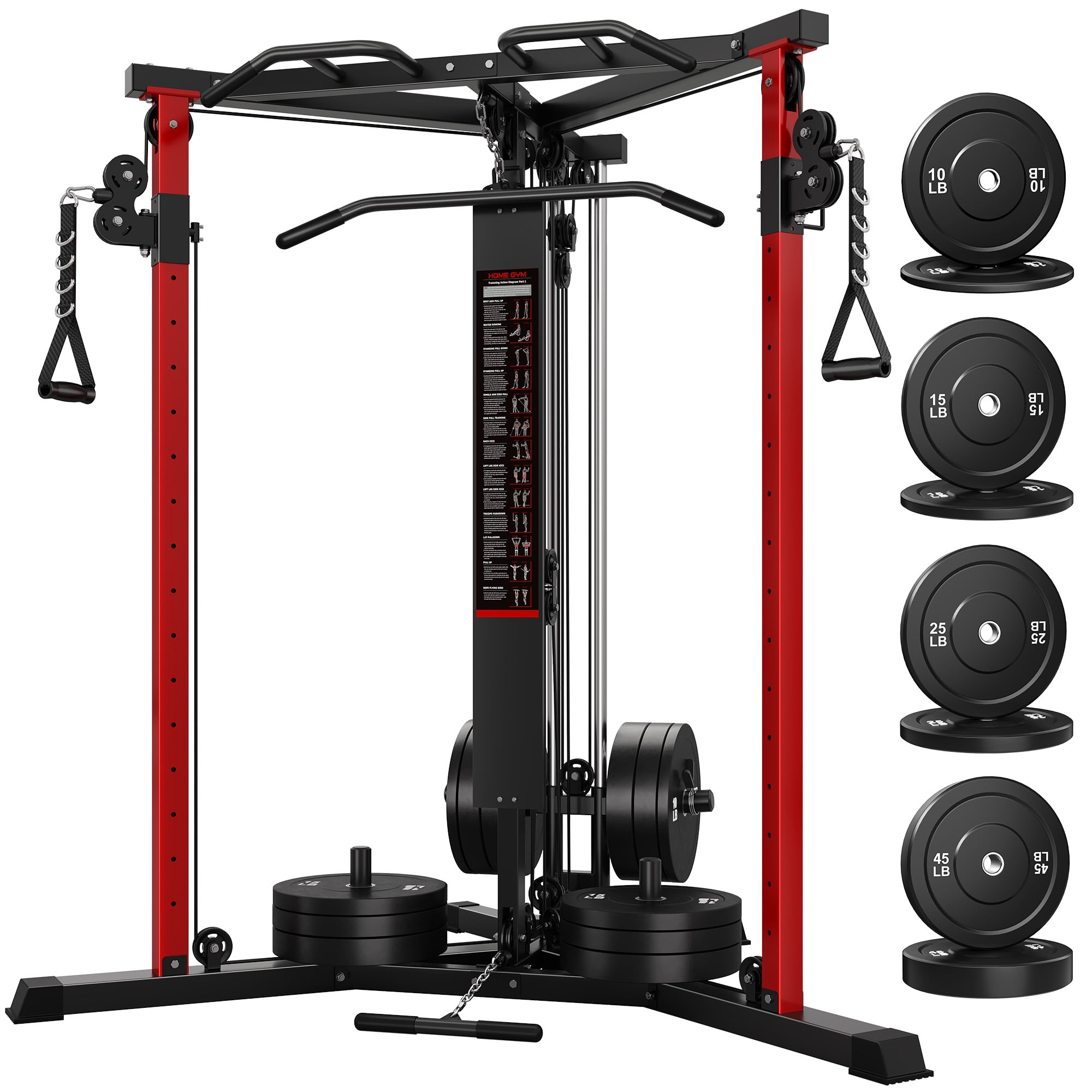 FORGEMUS Cable Crossover Machine, Multi‑Functional Home Gym