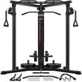 thumbnail image 1 of Cable Crossover Machine，Functional Trainer with High and Low Pulley System for Chest Fly, LAT Pulldown and Seated Cable Row Machine, Smith Machine with Cable Crossover for Home Gym, 1 of 8