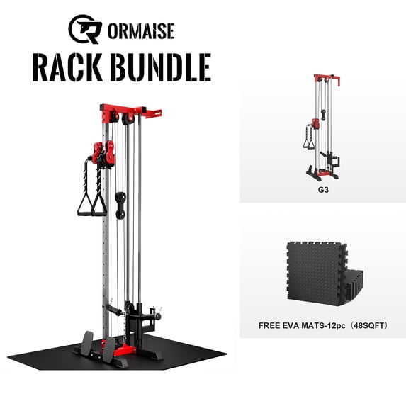 Cable Crossover Machine Home Gym, Lat Pull Down Machine with 18 Positions Dual Pulley System for Home Gym Equipment