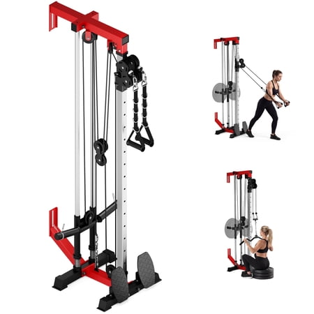 ALLVIATE Cable Crossover Machine,Lat Pull Down Machine,Wall Mounted Pulley Tower functional trainer with Adjustable Dual Pulley System, Lat Pulldown Cable Training for Home Gym Fitness