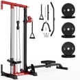 thumbnail image 1 of Cable Crossover Machine, Lat Pull Down Machine for Home Gym, Wall Mounted Cable Machine with 16 Adjustable Positions,LAT Tower with Cable Row Attachment, 1 of 8