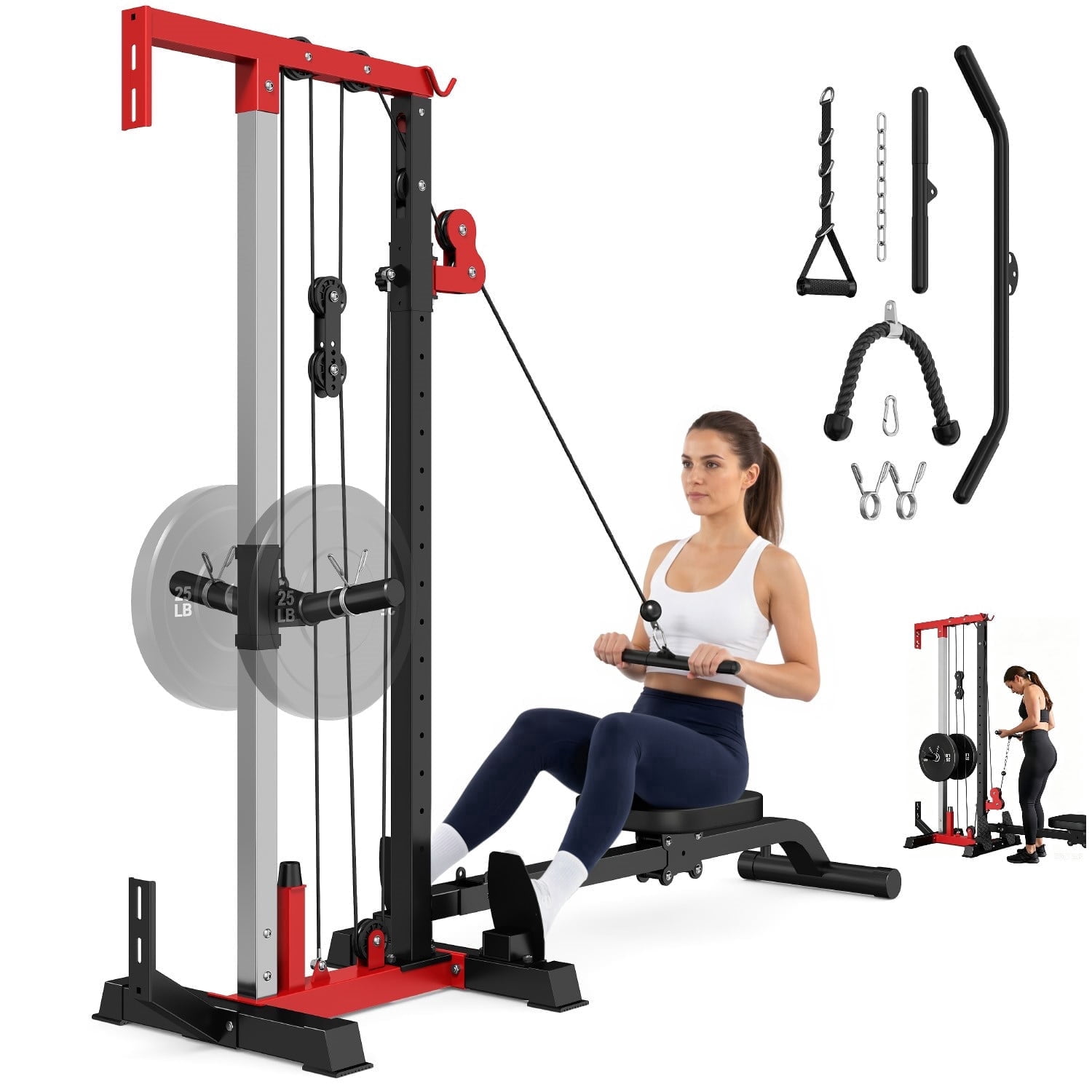 ローヘン LOHEN OFF SHOLDER ALL IN ONE JELENS Cable Crossover Machine, Lat Pull Down Machine, 16