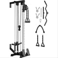 thumbnail image 1 of Cable Crossover Machine, Lat Pulldown Cable Training for Home Gym Station, Wall Mounted Pulley Tower functional trainer with Adjustable 18 Positions Dual Pulley System, 1 of 7