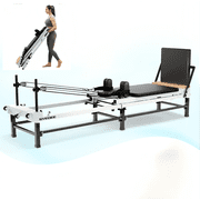 Syedee 91 Foldable Pilates Equipment for Home Workouts,Pilates Reformer Machine for Home and Gym, Pilates Exercise Equipment with Jump Board, 220lbs resistance 5 Springs