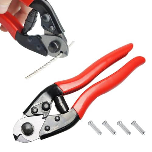 Cable Cutters Heavy Duty Stainless Steel Wire Rope Cutter Aircraft 1/8" 5/32" for Deck Railing Bike Housing Metal Fence M015$$Tools & Hardware Other
