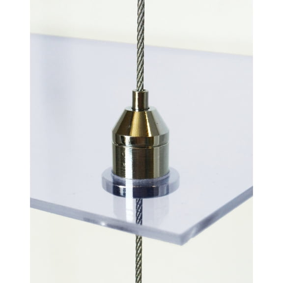 Cable Display Systems: Fixing Style Shelf Support (Open Top) 6 Pcs - Great for Display Panels and Acrylic Panels! (Acrylic Print, Sign, Display, Marketing, Trade Show)