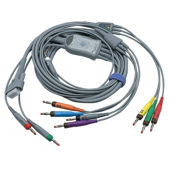 Cable-ECG Cable,3 lead,snap,Defib,AHA,3.5m,reusable