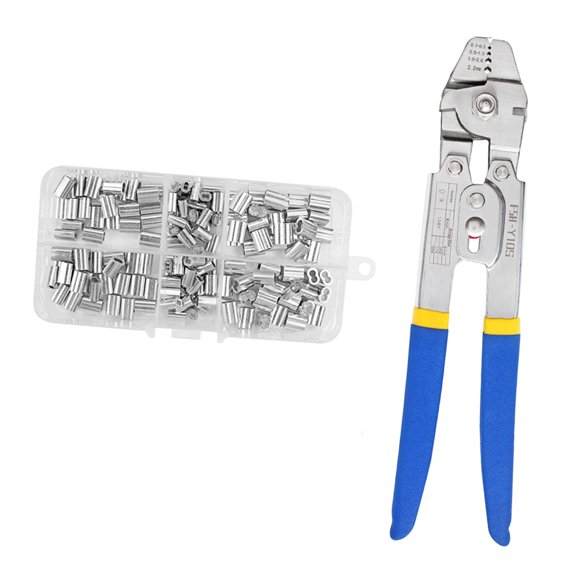 Cable End Swaging Pliers Aluminum Sleeve Set up to 2mm for Rope Fastening, Workshop Tasks Utility