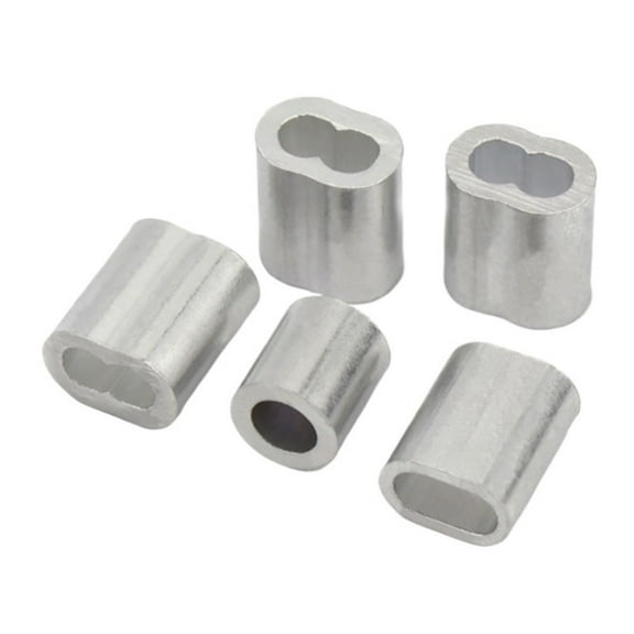 Cable Ferrule 100PCS, Aluminum Crimping Loop Sleeve For Wire Rope