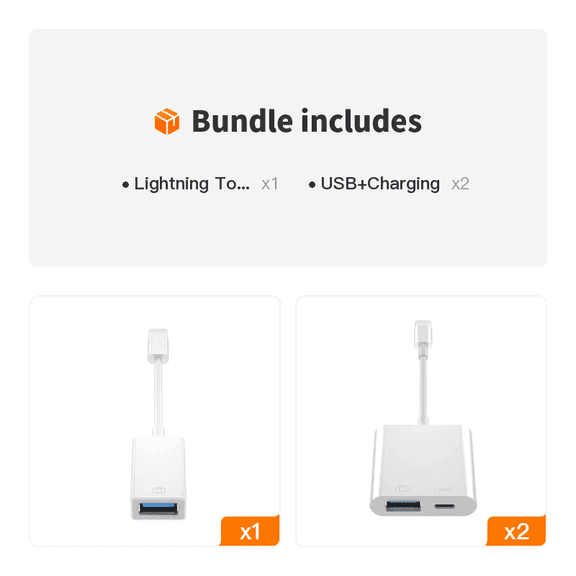 Cable For Iphone To USB OTG Converter Adapter For IPhone Mouse Keyboard Charging U Disk Camera CardReader Data Converter