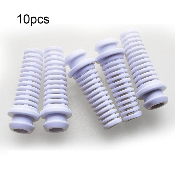 Cable Gland Connector Rubber Strain Relief Cord Protector For Power Tools Angle Grinders Drills Wire Sleeve Sheath 6.1mm Inner Hole Black White 10 Pack(white)