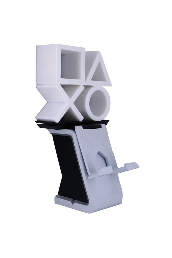 Cable Guys LED IKONS: PlayStation Logo - Charging Phone & Controller Holder - Officially Licensed, Includes 4' Charging Cable