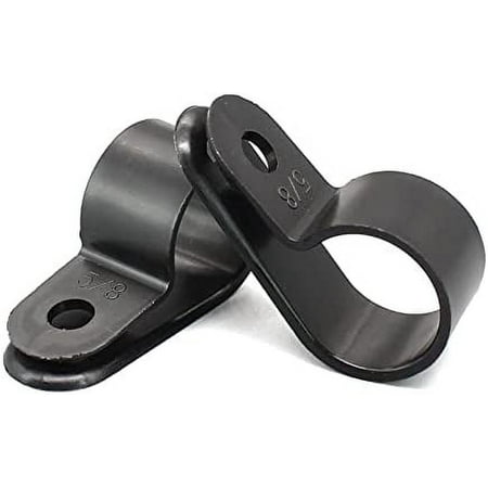 Cable Holder Clips 100PCS Thicken Plastic Nylon R Type Cable Clamp Fixed Insulation Cable Clips Cable Management Wire Fixing Clip Line Deduction for Organizing Cables (Color : 6.4mm)
