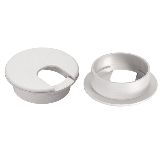 Cable Hole Cover, 2-1/2" Plastic Desk Grommet for Wire Organizer 20Pcs (White)