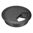 thumbnail image 1 of Cable Hole Cover, 2-3/8" Plastic Desk Grommet for Wire Organizer 10 Pcs (Black), 1 of 4