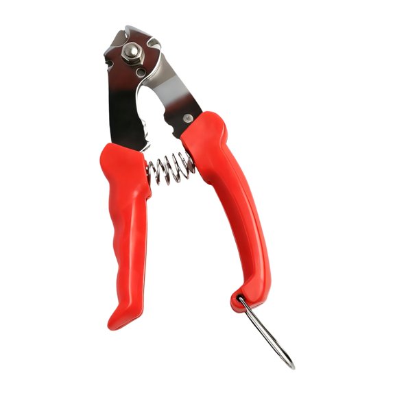 Cable Housing Shear Pliers Carbon Steel Cutter Red Handle Spring Action Brake Line Gear Wire Trimming Hand Piece Garage