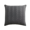 thumbnail image 1 of Cable Knit Decorative Gray Throw Pillow, 1 of 4
