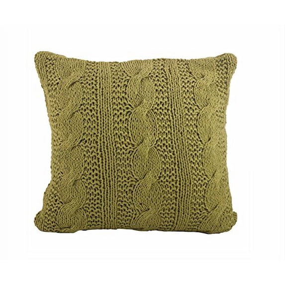 Cable Knit Design Throw Pillow (Grass)
