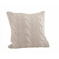 thumbnail image 1 of Cable Knit Design Throw Pillow (Vanilla), 1 of 2