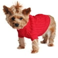 thumbnail image 1 of Cable Knit Dog Sweater by Doggie Design - Fiery Red X-Large, 1 of 3