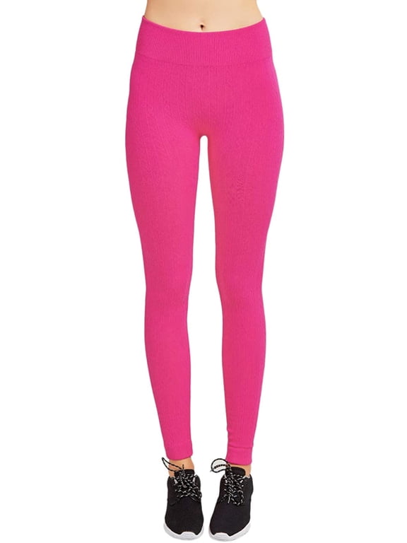 Cable Knit Fleece Lined Leggings | ( Sofra )