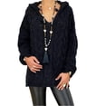 thumbnail image 1 of Cable-Knit Hooded Sweater - Casual Comfort with a Cozy Twist, 1 of 10
