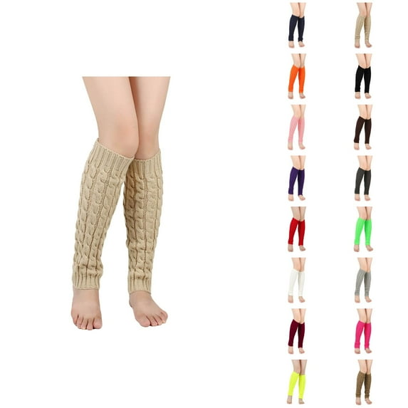 Cable Knit Leg Warmer Compression Socks for Women – Slouchy Eight-Shape Design, Trendy European Style, Ideal for Boot Layering and Outdoor Winter Fashion