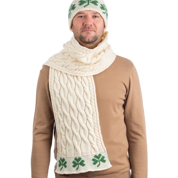 Cable Knit Shamrock Scarf