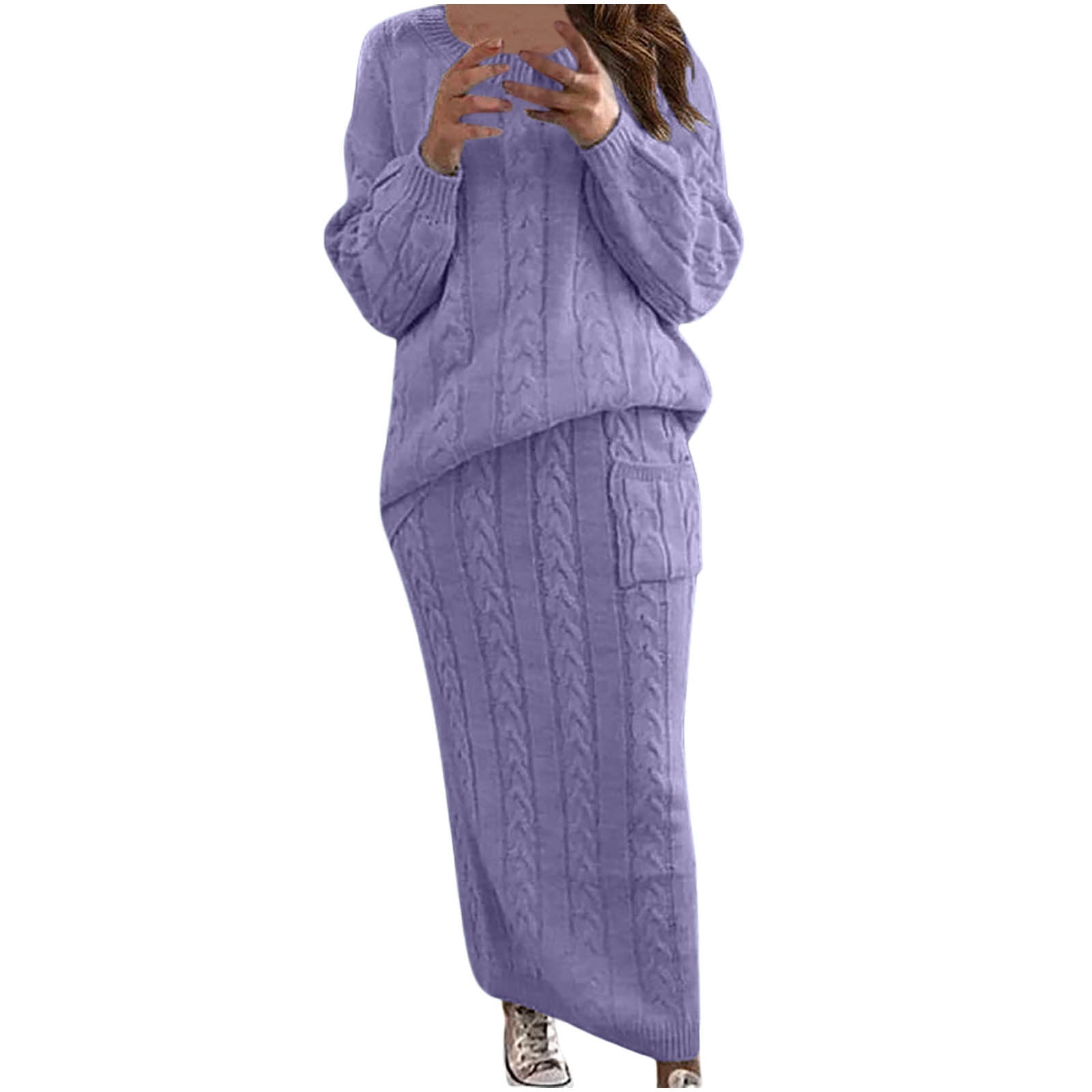 LILLA Women's Knitted Winter Sweater Dress - Long Warm Jumper for Cold Weather main image 0