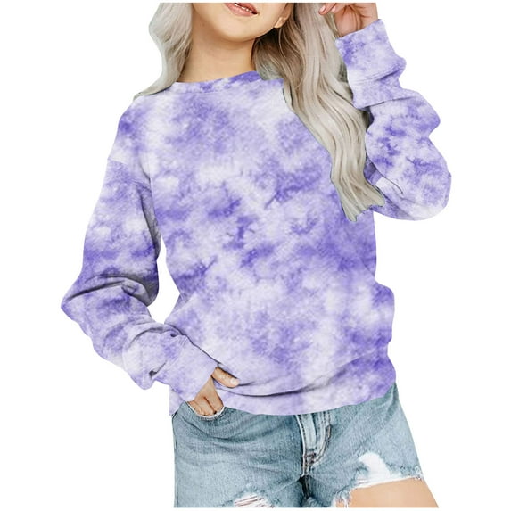 Cable Knit Sweater Women Girls Crewneck Oversized Sweatshirt Kids Fashion Long Sleeve Pullover Tops 1-12 Years Cable Knit Sweater Women Purples 11-12T