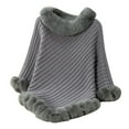 thumbnail image 1 of Cable Knit Sweater Women Sevevn Women Fine Knit Open Front Crewneck Pullover Cape Cardigan Sweater, 1 of 8