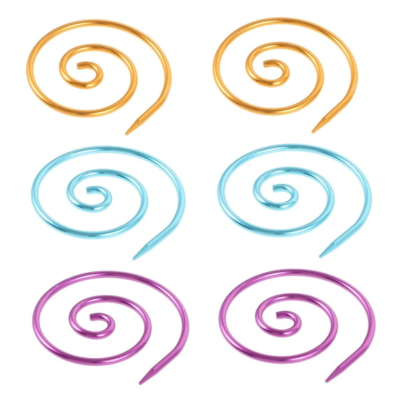 Cable Knitting Needles 6 Pcs Weaving Accessory Curved for Hand Sewing Tapestries Metal Travel